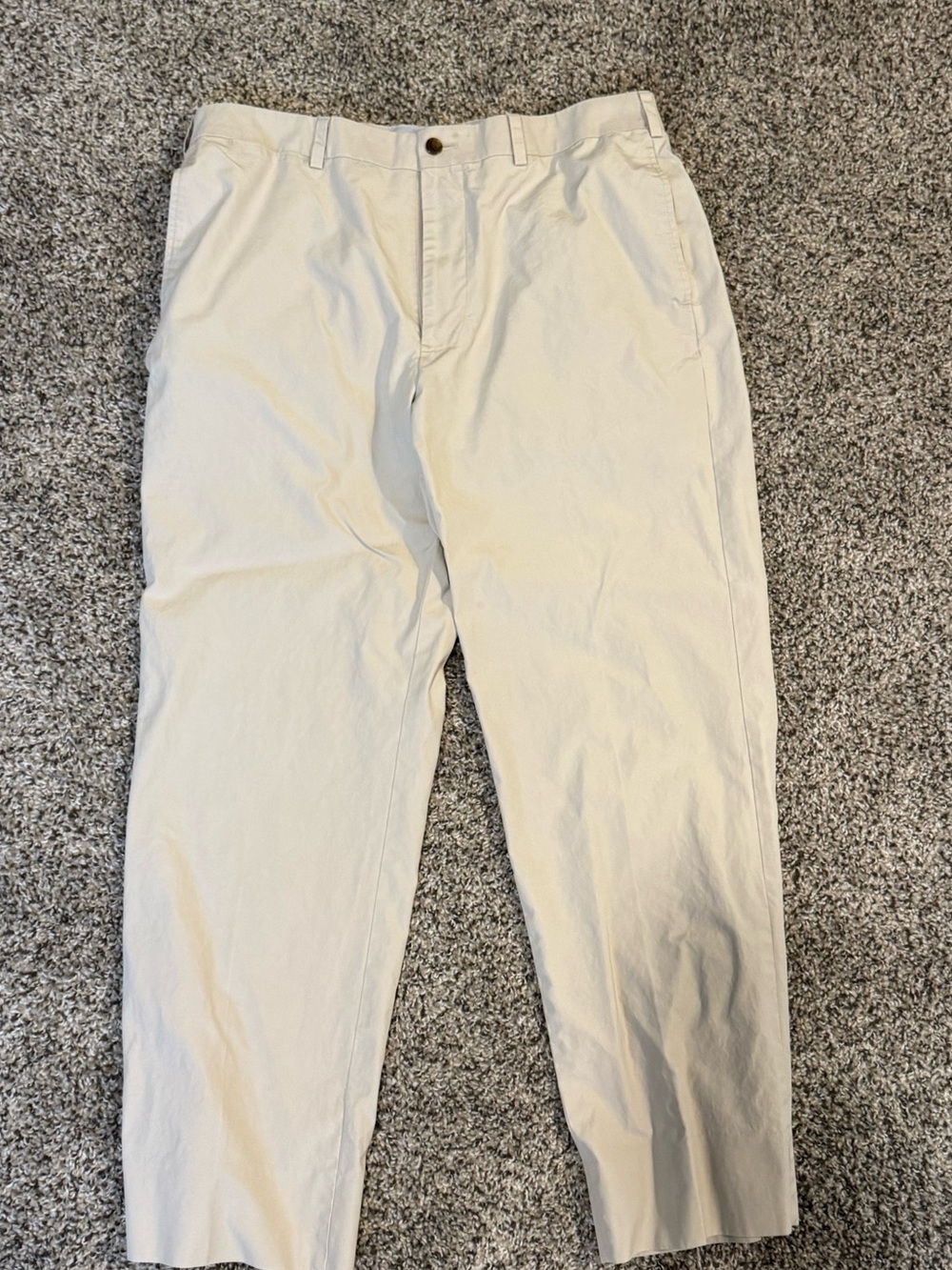 Brooks Brothers Cream Cotton Chinos